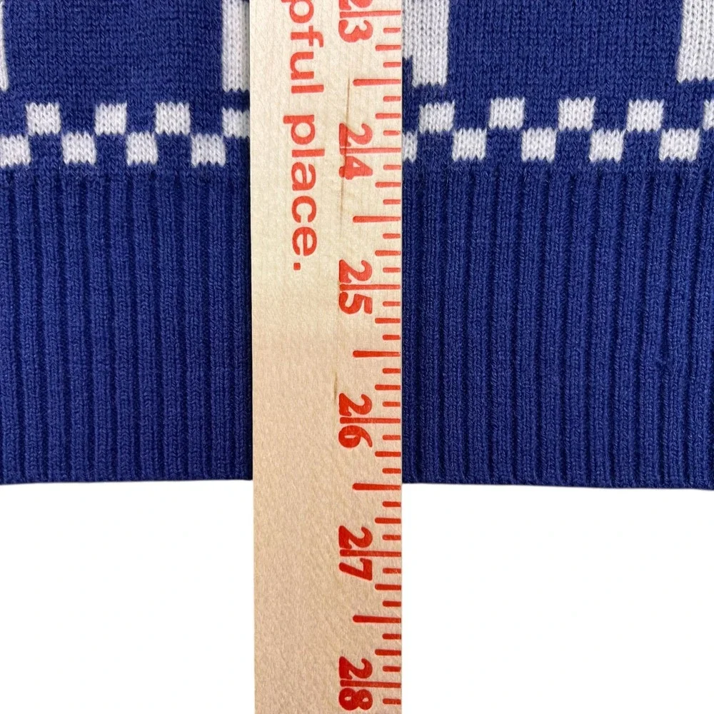 Grey Goose Vodka Ski Resort Sweater Blue Fair Isle Holiday Knit Men's Medium - Picture 6 of 8